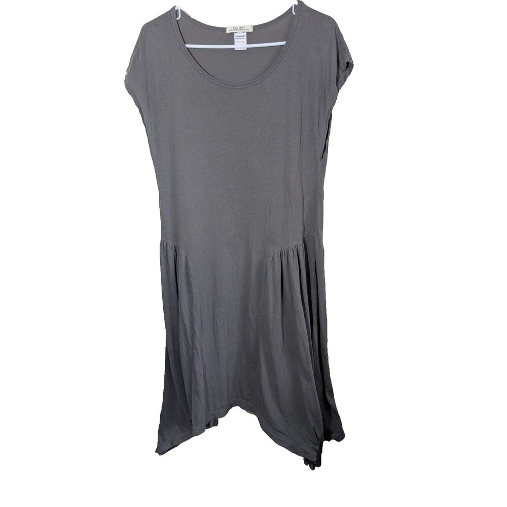 Prairie Underground Women's Dress Organic Cotton Lagenlook Minimalist Size Small